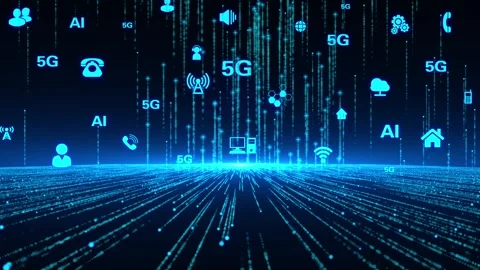 5g big data mobile Internet technology background Stock Footage 136639087
