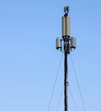 5G cellular network tower providing wireless connectivity Stock Photos