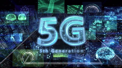 5G City 5G Side C Stock Footage 139022522