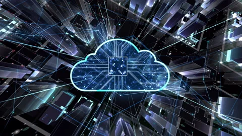5G City Cloud Zoom W Stock Footage 139027387