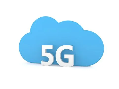 5G cloud symbol of internet connection. Stock Illustration
