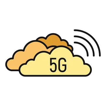 5g cloud technology generating wireless network signal Stock Illustration