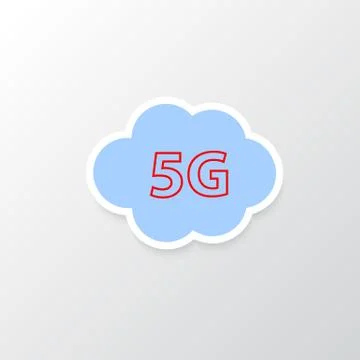 5G cloud wireless Internet connection. Stock Illustration