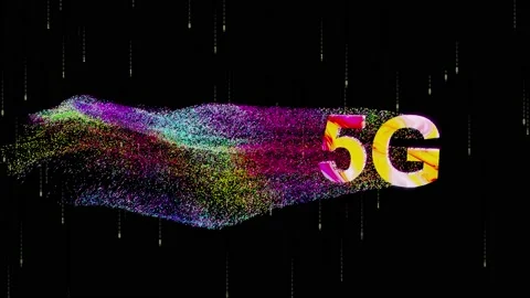 5G colorful particles Stock Footage 201772043