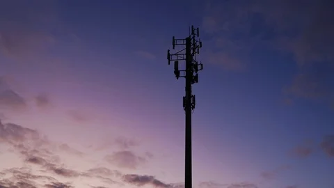 5G. Communication tower (timelapse) Video stock 115008425