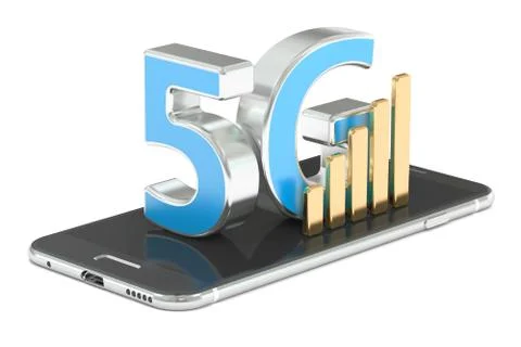 5G concept, 3D rendering 스톡 일러스트