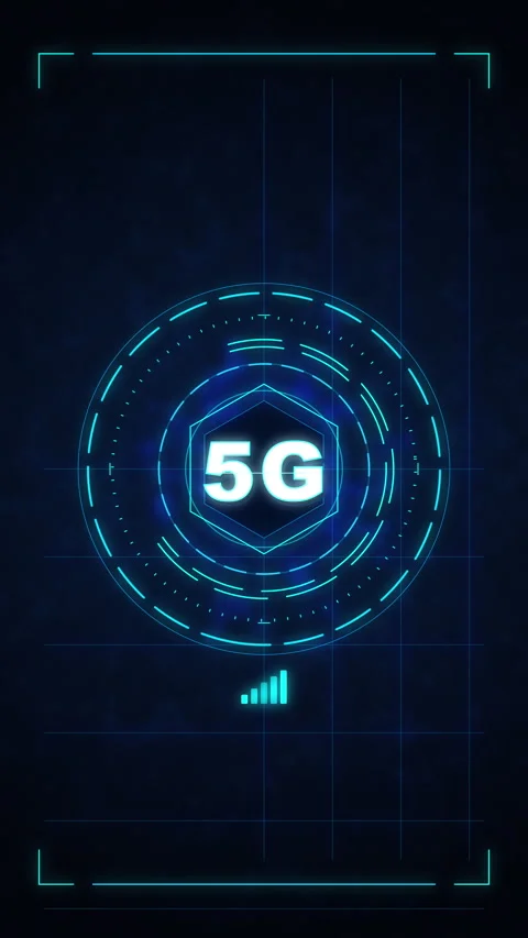 5g connection digital interface network signal technology animation Stock Footage 348323810