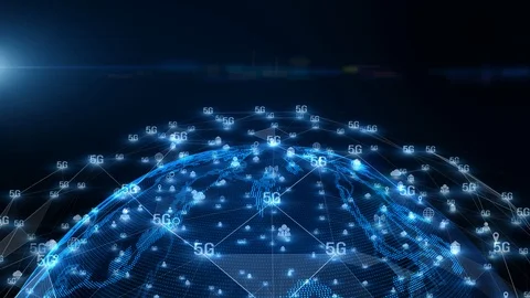 5G connectivity of digital data and conceptual futuristic information technol Stock-Footage 108263156