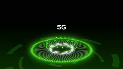 5G Data Protection. Cybersecurity. Hi-speed Mobile Internet.  Future Technology. Stock Footage 194529209