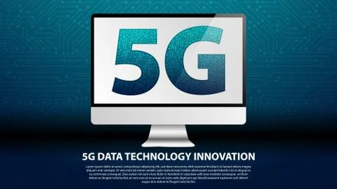 5G DATA TECHNOLOGY INNOVATION BACKGROUND Illustrazione stock