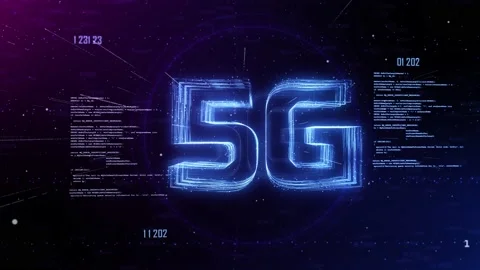 5G digital High speed internet network communication technology loop Background. Stock Footage 149951013