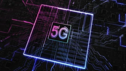 5G Digital High Speed Internet Mobile Network Communication Technology. Stock Footage 166648043
