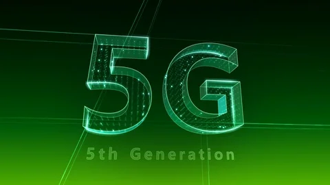 5G Digital Network technology 5th generation mobile communication 1 F2 green Vídeos de archivo 130167281