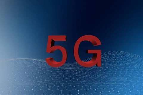5g fast next generation internet a speed Stock Illustration