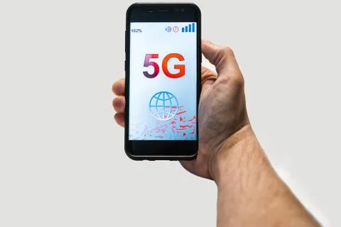 5G Fast wireless Internet connection of the new generation. Stock Photos