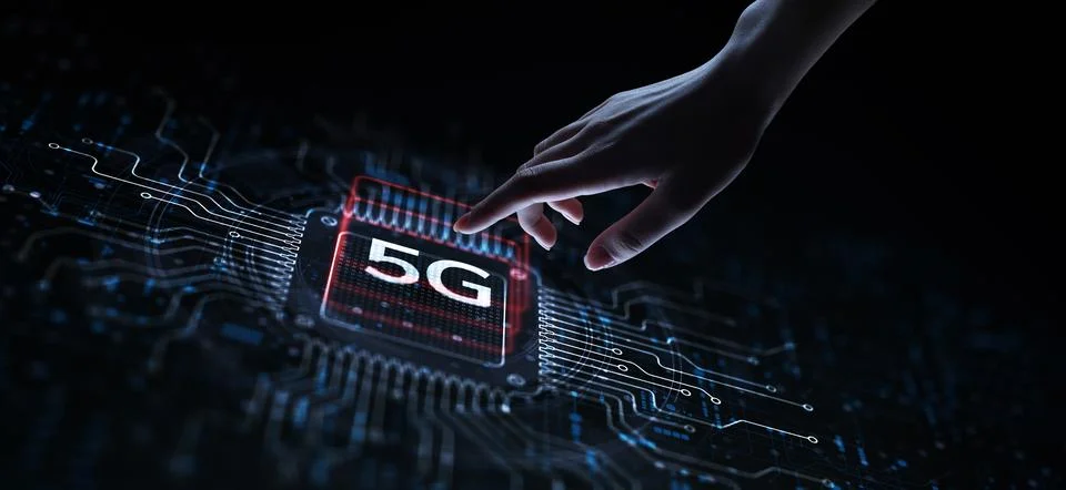 5G Fifth Generation Wireless Network Technology for Telecommunications and .. Stock Photos