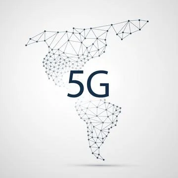 5G, Future Technologies, Cloud Computing in America - Design Concept - New .. Stock Illustration