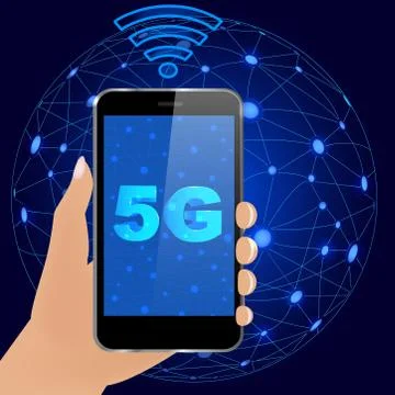 5G Global communication concept Stock Illustration