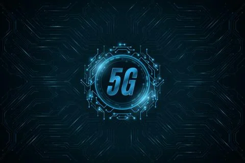 5G global network concept. High speed wi-fi internet connection. Hi-tech desi Иллюстрация