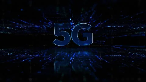 5G high-speed Internet connection. Latest technology in telecommunications. Stock Footage 147061358