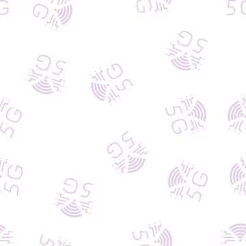 5g high speed network glyph seamless pattern イラスト素材