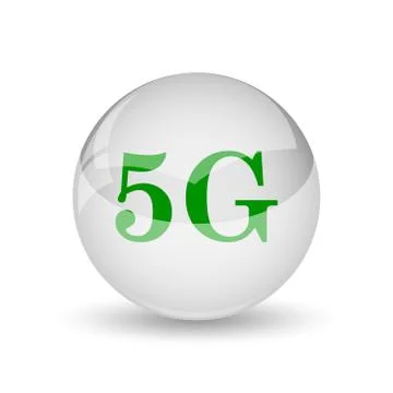 5G icon. Internet button on white background.. Stock Illustration