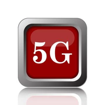 5G icon. Internet button on white background. Stock Illustration