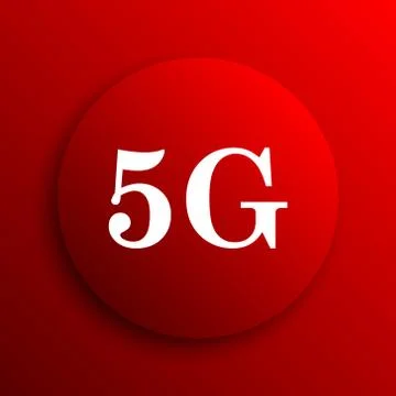 5G icon. Internet button on white background.. Stock Illustration