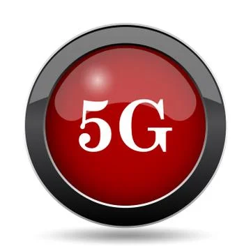 5G icon. Internet button on white background.. Stock Illustration