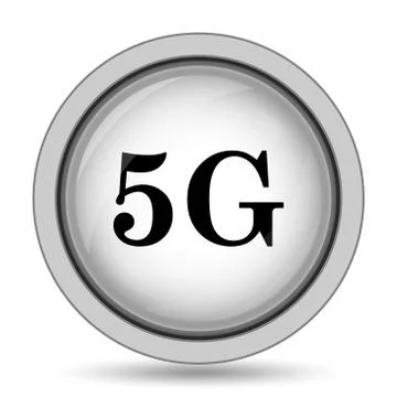 5G icon. Internet button on white background.. Stock Illustration
