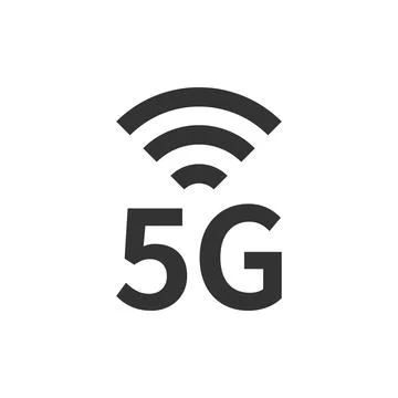 5G icon symbol vector isolated on white background Stock Illustration