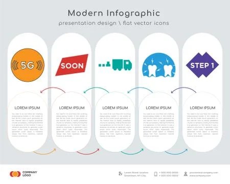 5g infographics design Stock Illustration