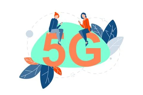5g Internet communication concept Illustrazione stock