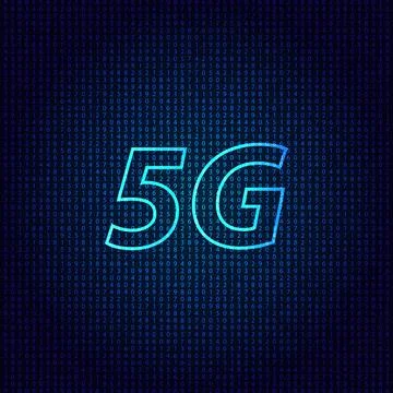 5G internet data transmission standard. Stock Illustration