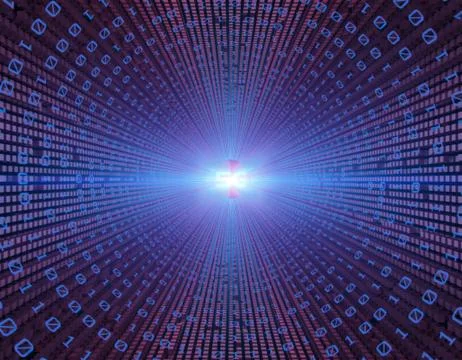 5G Internet, high-speed data transmission and storage イラスト素材