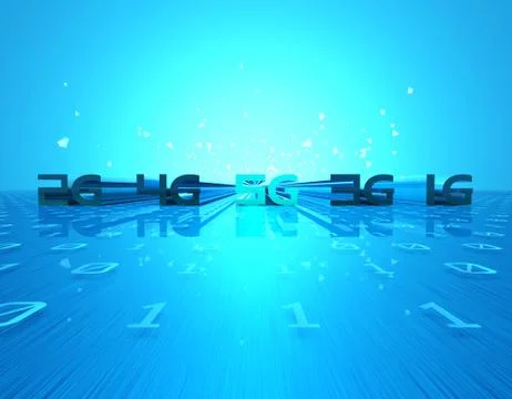 5G Internet, high-speed data transmission and storage Illustrazione stock