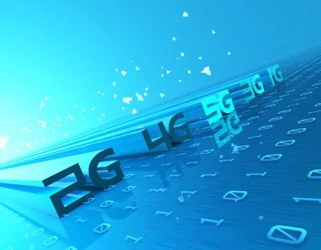 5G Internet, high-speed data transmission and storage Illustrazione stock