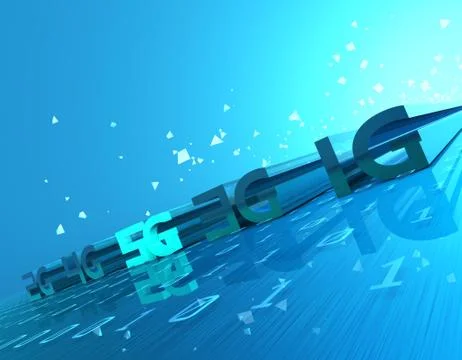 5G Internet, high-speed data transmission and storage Illustrazione stock