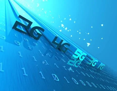 5G Internet, high-speed data transmission and storage Illustrazione stock