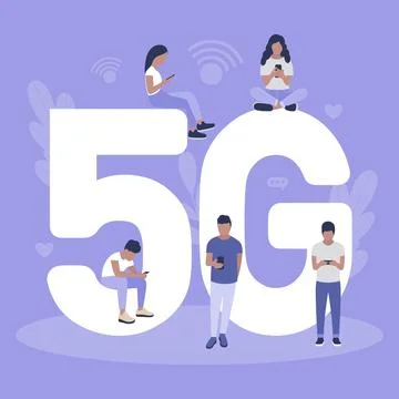 5G internet Stock Illustration