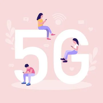 5G internet Stock Illustration