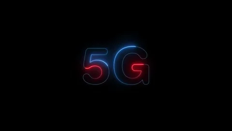 5G internet network with cloud computing technology on black background. 5G clou Stock Footage 313067040