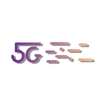 5g logo design, gradient, on white background. motion elements 스톡 일러스트