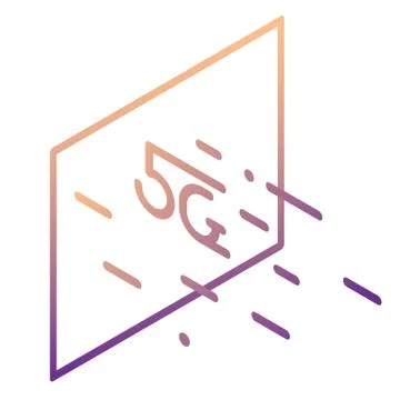 5g logo design, gradient, on white background. motion elements Stock Illustration