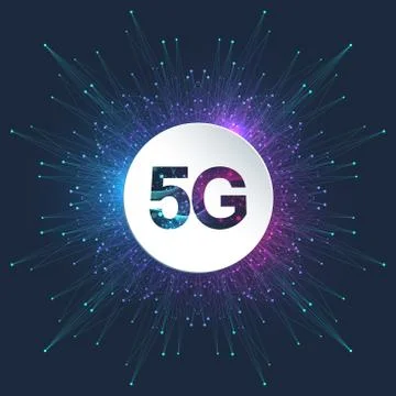 5G Logo network wireless systems and internet vector illustration. 5G banner Stock-Illustration