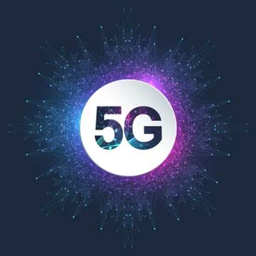 5G Logo network wireless systems and internet vector illustration. 5G banner Stock-Illustration