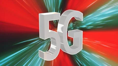 5G LTE connectivity data center, server, internet, speed, Digital Technology Stock Illustration