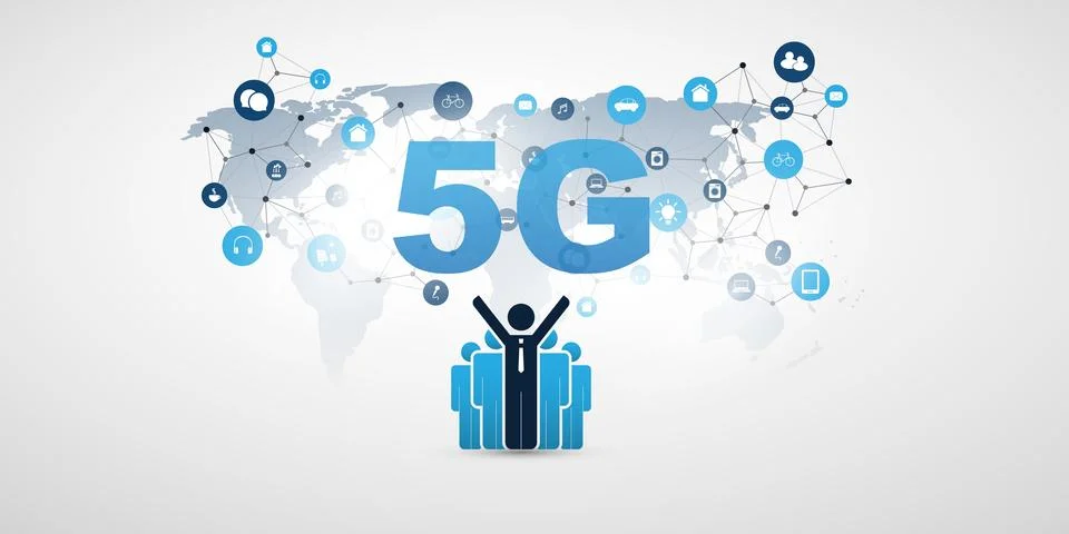 5G Mobile Cloud Computing, Internet of Thinghs and Networks Design Concept .. イラスト素材