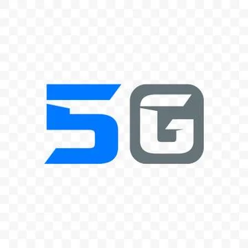 5G mobile internet network vector logo icon Illustrazione stock