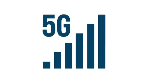 5G Mobile Network Signal Strength Icon Animation on White Background 库存影片 337814237